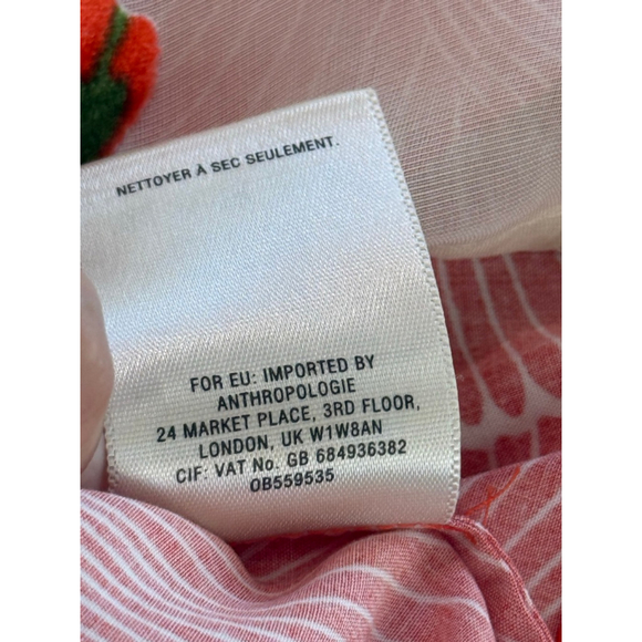 Maeve ANTHROPOLIE Floral Print Mini Dress S, sheer, velvet flower, layer LINED - Picture 9 of 11